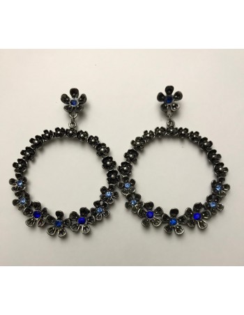 Pendiente Flower Blue
