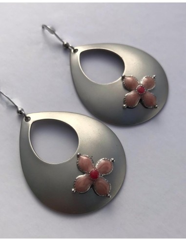 Pendiente Pink Cross