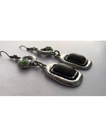 Pendiente Silver Green 2
