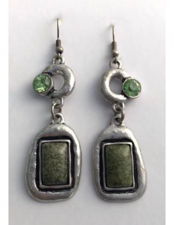 Pendiente Silver Green