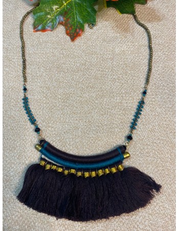 handmade. wooden necklace Rigid crew neck necklace in ethnic style wood Wooden choker handicrafts