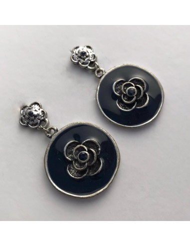 Pendiente Flower blue